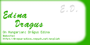 edina dragus business card
